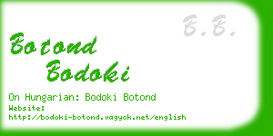 botond bodoki business card